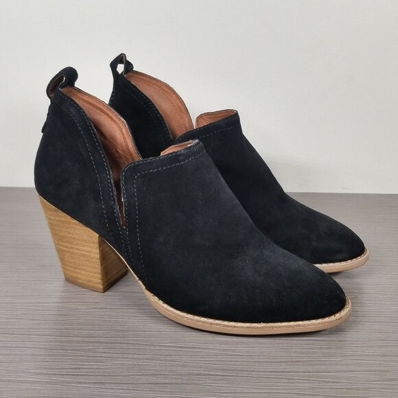 Jeffrey Campbell Rosalee Slip-On Bootie, Black Suede, Womens Size 9 US - Picture 1 of 11